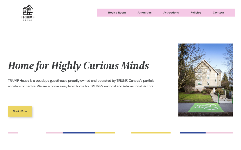 New landing page for website