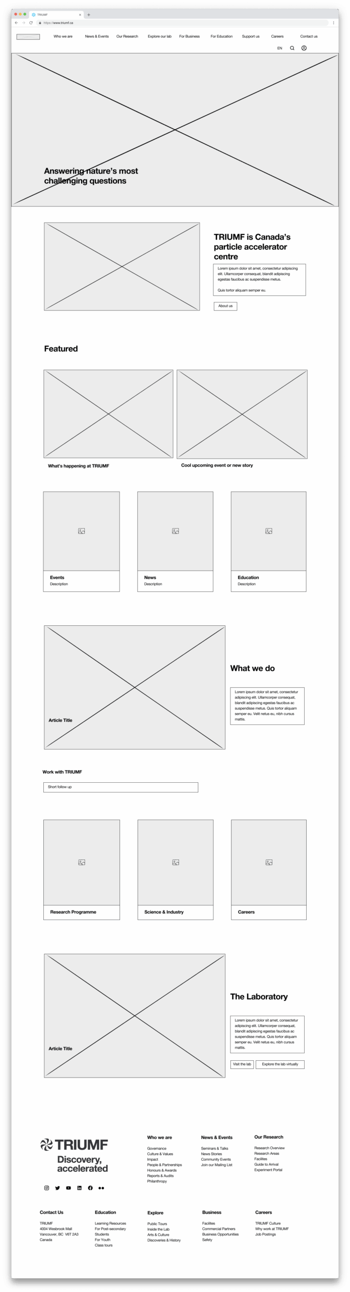 image of wireframe reflecting same navigation logic as previous image